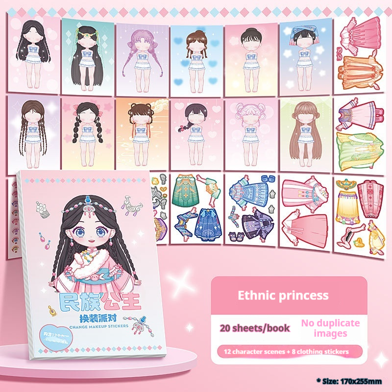 สมุดสติกเกอร์ DIY การ์ตูนน่ารักสำหรับตกแต่ง